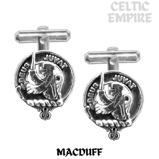 MacDuff Family Clan Crest Scottish Cufflinks; Pewter, Sterling Silver and Karat Gold
