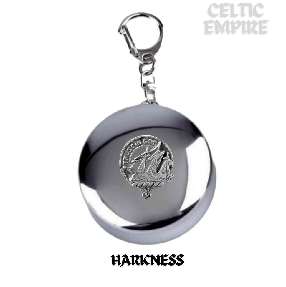 Harkness Scottish Family Clan Crest Folding Cup Key Chain