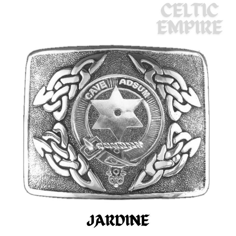 Jardine Family Clan Crest Interlace Kilt Belt Buckle