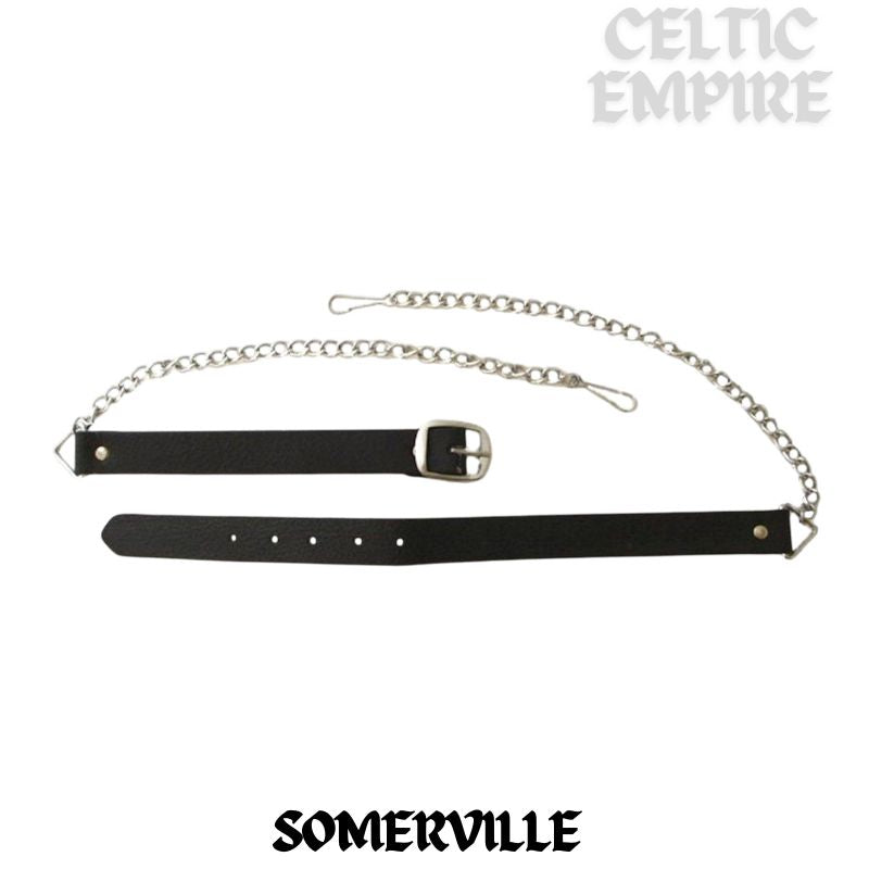 Somerville Scottish Family Clan Badge Sporran, Leather