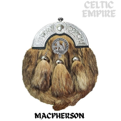 MacPherson Scottish Family Clan Crest Badge Dress Fur Sporran