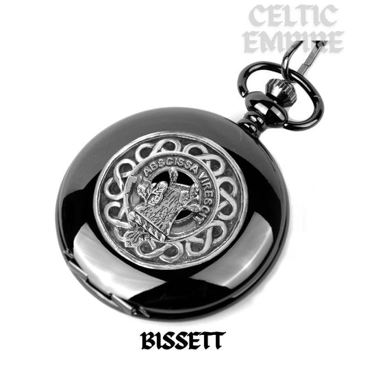 Bisset Scottish Family Clan Crest Pocket Watch