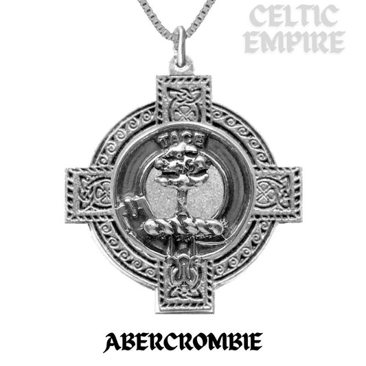 Abercrombie Family Clan Crest Celtic Cross Pendant Scottish