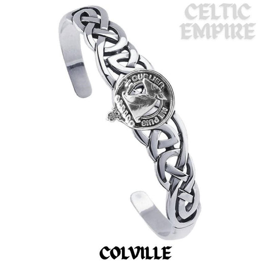 Colville Family Clan Crest Celtic Cuff Bracelet