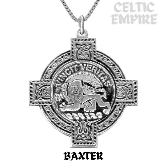 Baxter Family Clan Crest Celtic Cross Pendant Scottish