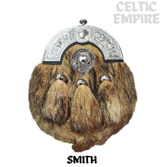 Smith Family Clan Crest Badge Dress Fur Sporran