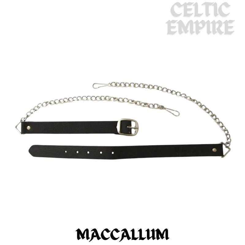 MacCallum Scottish Family Clan Badge Sporran, Leather