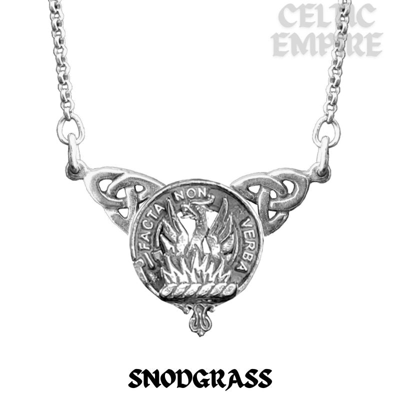 Snodgrass Family Clan Crest Double Drop Pendant