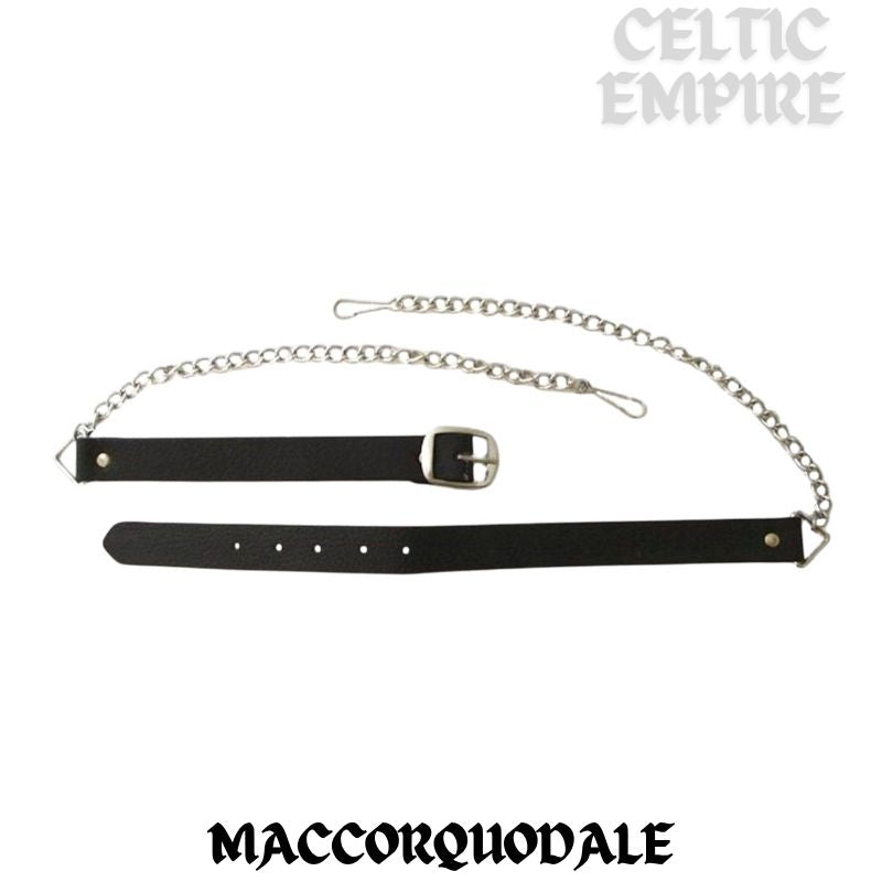 MacCorquodale Scottish Family Clan Badge Sporran, Leather