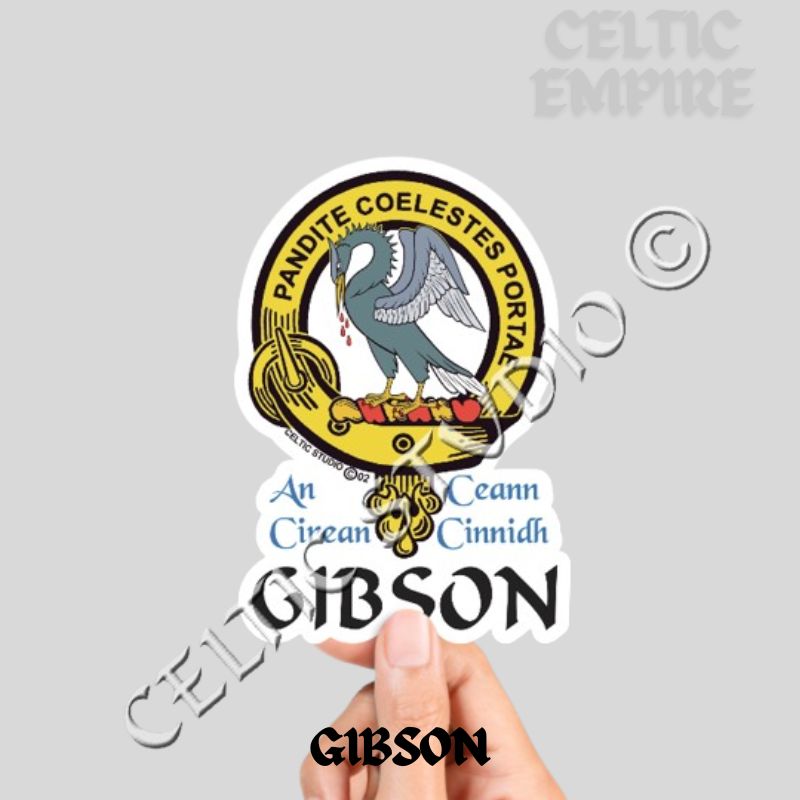 Gibson Family Clan Crest Decal | Custom Scottish Heritage Car & Laptop Stickers