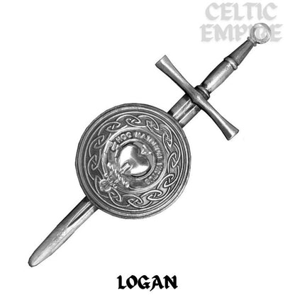 Logan Scottish Family Clan Dirk Shield Kilt Pin
