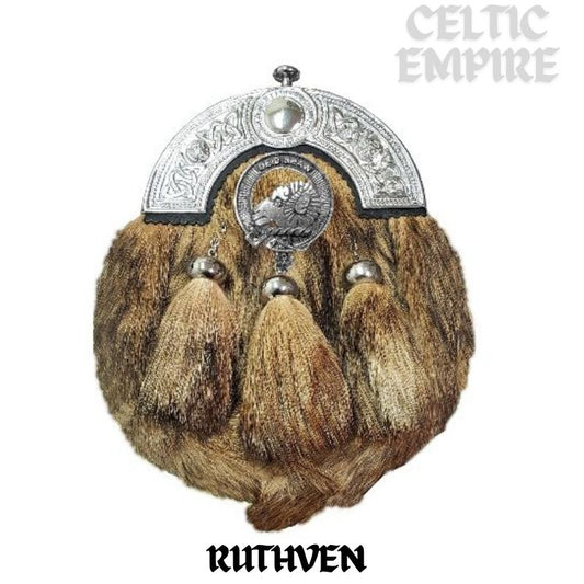 Ruthven Scottish Family Clan Crest Badge Dress Fur Sporran