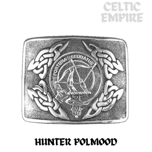 Hunter (Polmood) Family Clan Crest Interlace Kilt Belt Buckle
