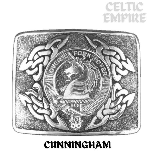 Cunningham Family Clan Crest Interlace Kilt Belt Buckle