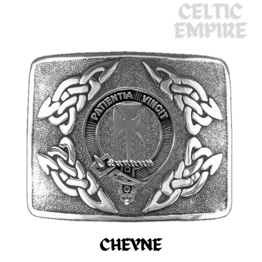 Cheyne Family Clan Crest Interlace Kilt Belt Buckle