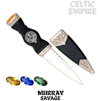 Murray (Savage) Family Clan Crest Sgian Dubh, Scottish Knife