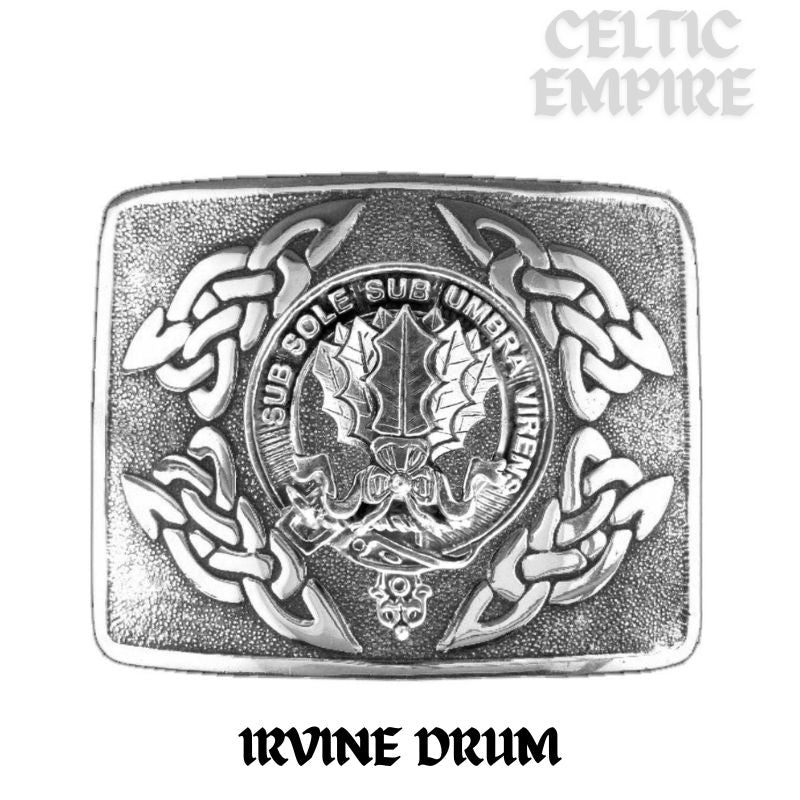 Irvine (Drum) Family Clan Crest Interlace Kilt Belt Buckle