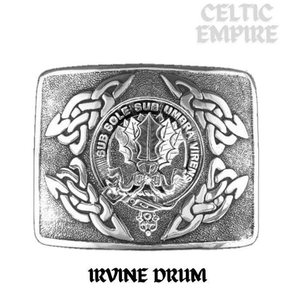 Irvine (Drum) Family Clan Crest Interlace Kilt Belt Buckle