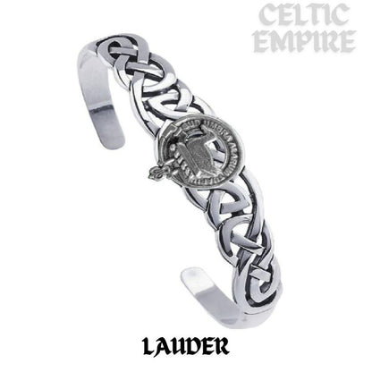 Lauder Family Clan Crest Celtic Cuff Bracelet