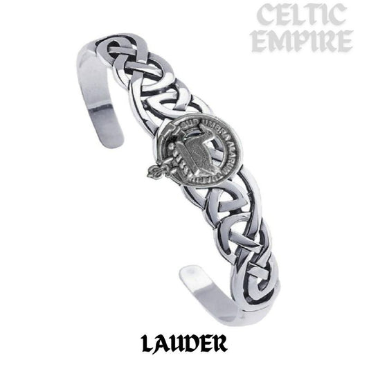 Lauder Family Clan Crest Celtic Cuff Bracelet