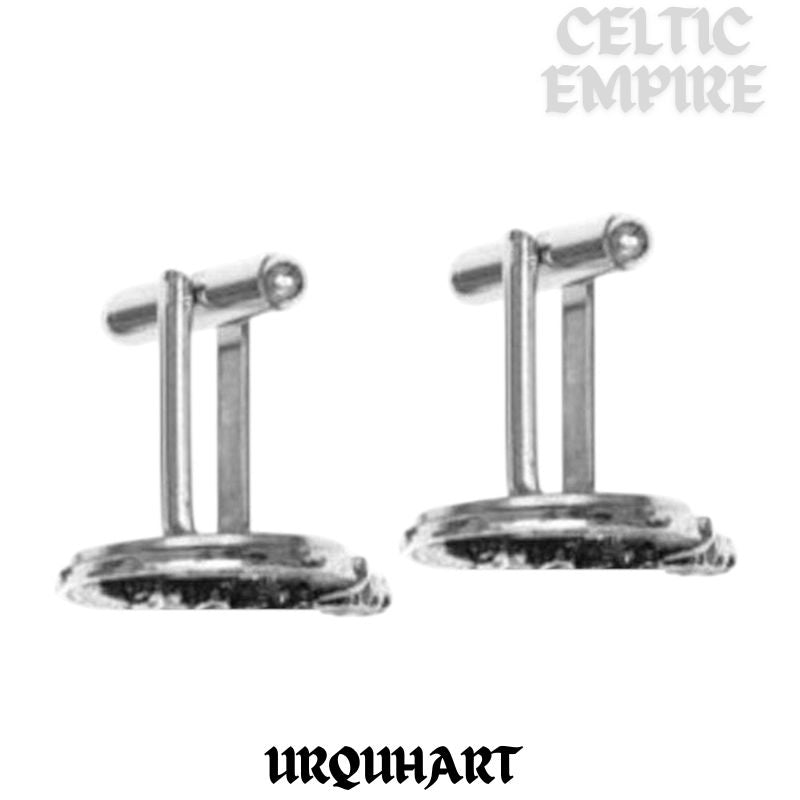 Urquhart Family Clan Crest Scottish Cufflinks; Pewter, Sterling Silver and Karat Gold