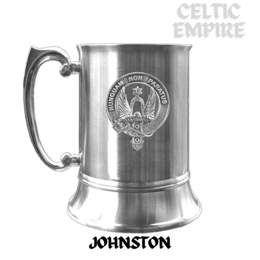 Johnston Scottish Family Clan Crest Badge Tankard