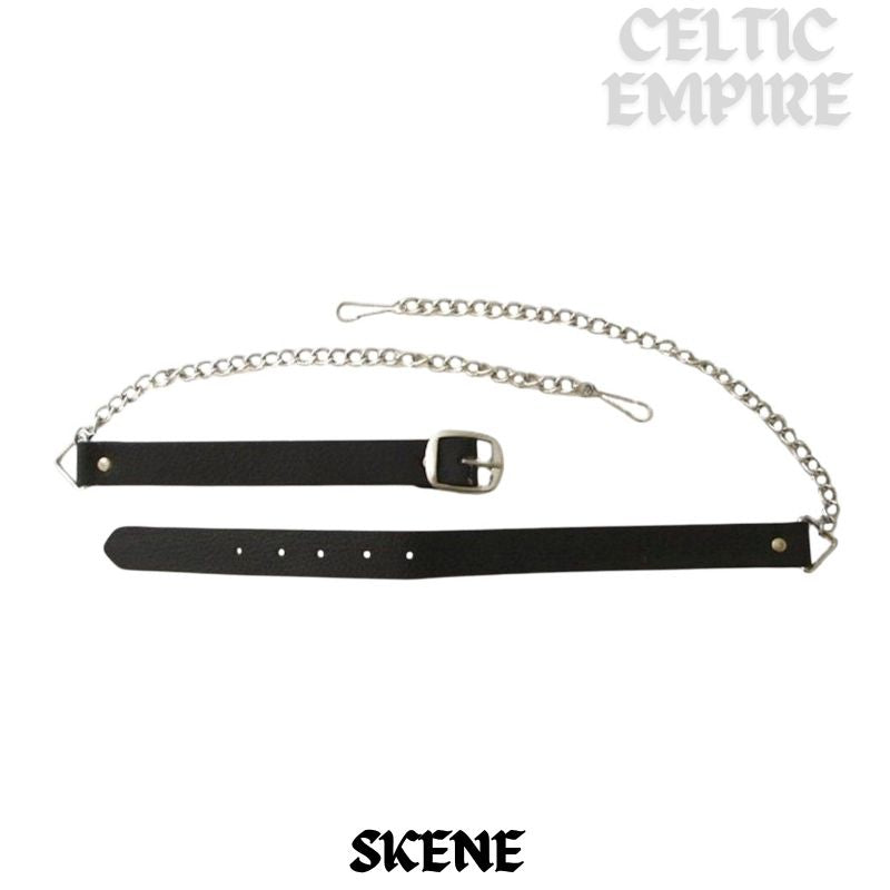 Skene Scottish Family Clan Badge Sporran, Leather