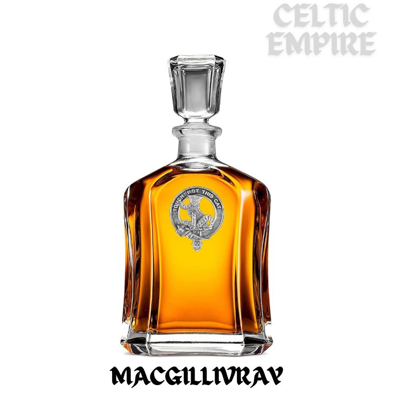 MacGillivray Family Clan Crest Badge Skye Decanter