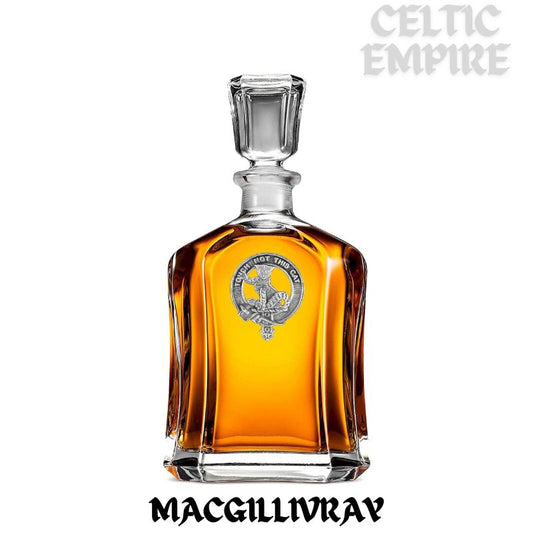 MacGillivray Family Clan Crest Badge Skye Decanter