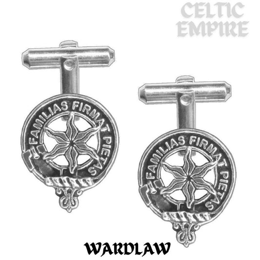 Wardlaw Family Clan Crest Scottish Cufflinks; Pewter, Sterling Silver and Karat Gold