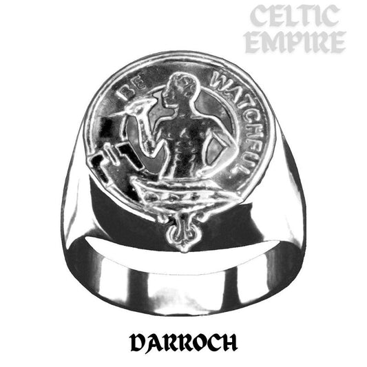 Darroch Scottish Family Clan Crest Ring  ~  Sterling Silver and Karat Gold