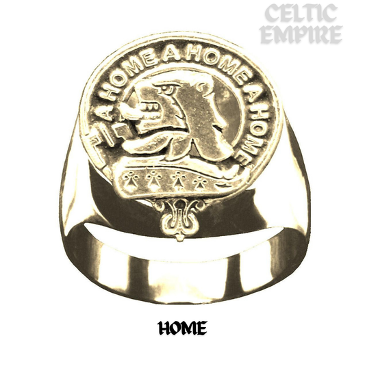 Home Scottish Family Clan Crest Ring Sterling Silver and Karat Gold