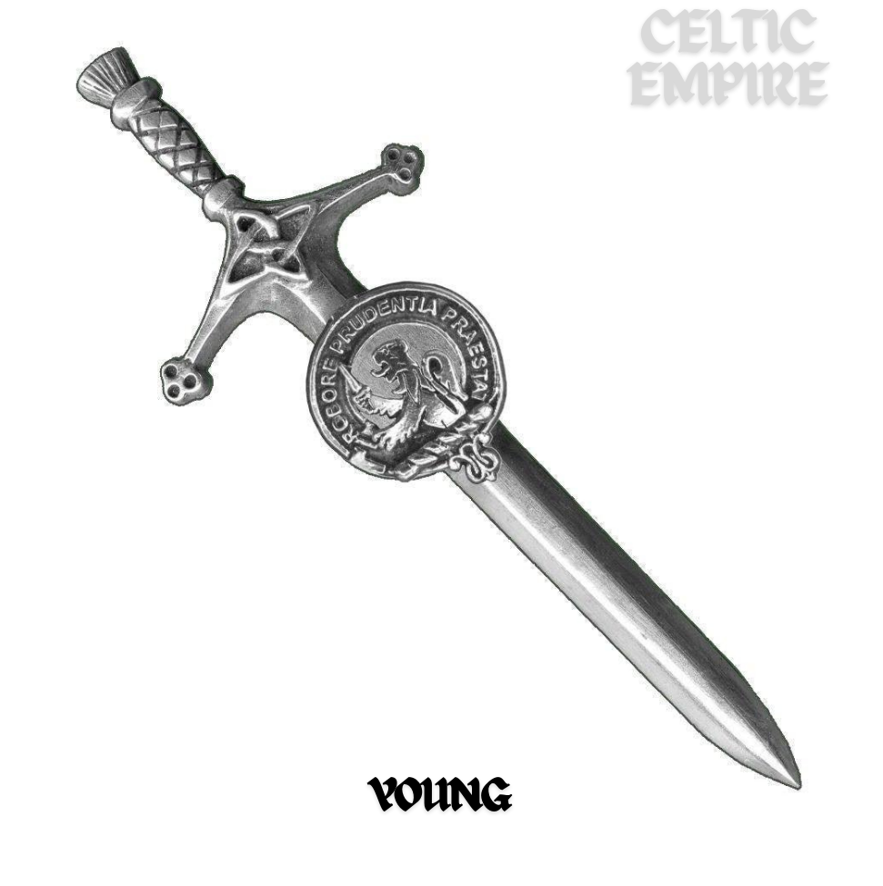 Young Family Clan Crest Kilt Pin, Scottish Pin