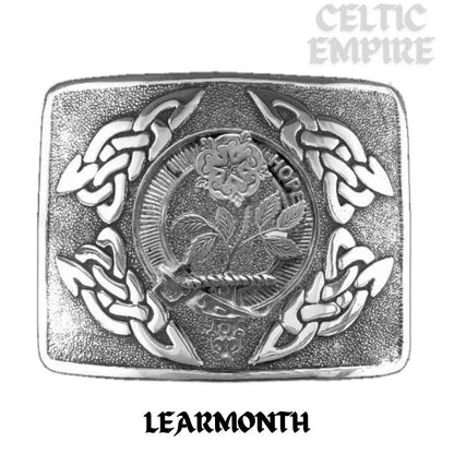 Learmonth Family Clan Crest Interlace Kilt Belt Buckle