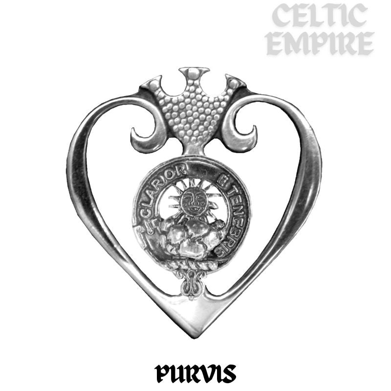 Purves Family Clan Crest Luckenbooth Brooch or Pendant