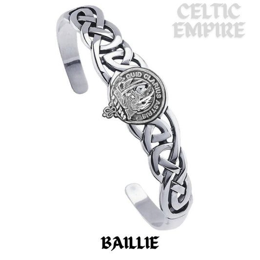 Baillie Family Clan Crest Celtic Cuff Bracelet
