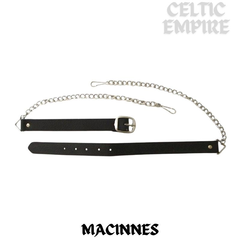MacInnes Scottish Family Clan Badge Sporran, Leather