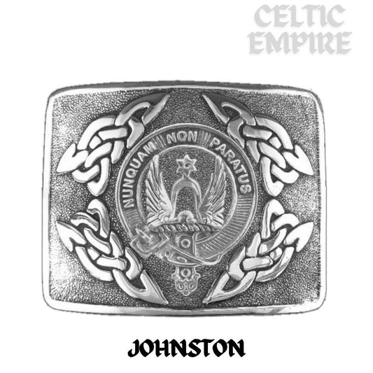 Johnston Family Clan Crest Interlace Kilt Belt Buckle