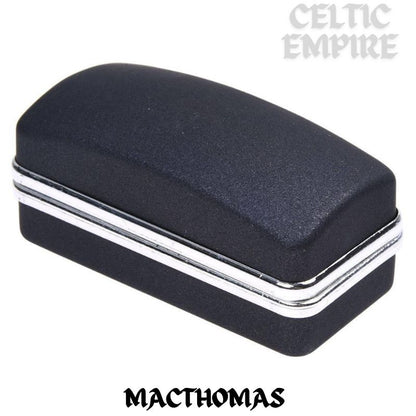 MacThomas Family Clan Crest Scottish Cufflinks; Pewter, Sterling Silver and Karat Gold