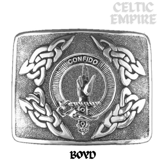 Boyd Family Clan Crest Interlace Kilt Belt Buckle