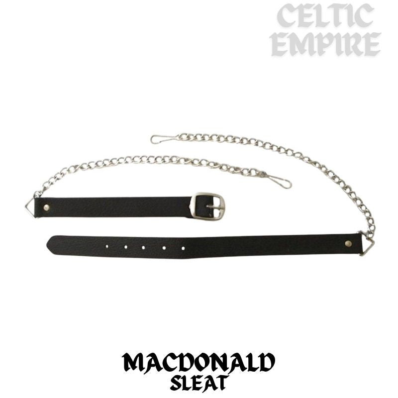 MacDonald (Sleat) Scottish Family Clan Badge Sporran, Leather