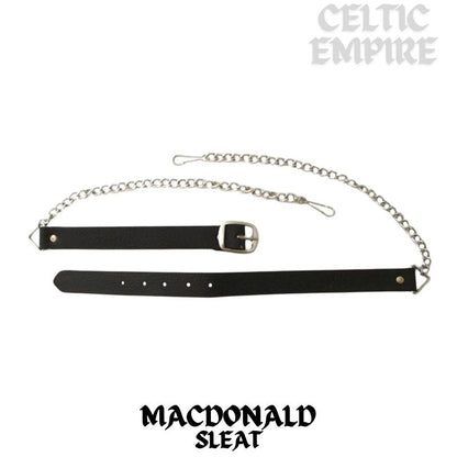 MacDonald (Sleat) Scottish Family Clan Badge Sporran, Leather