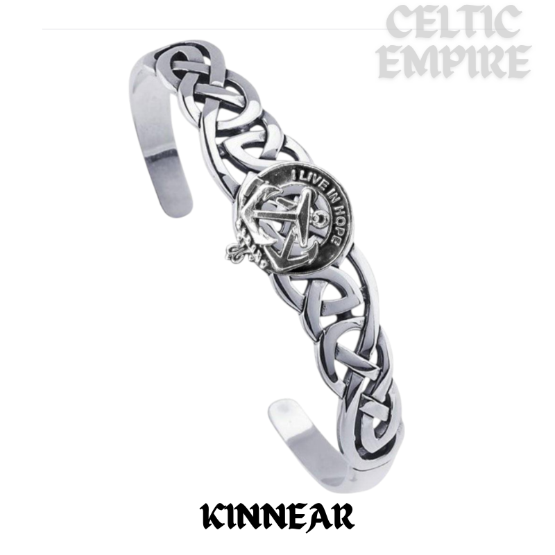 Kinnear Family Clan Crest Celtic Cuff Bracelet