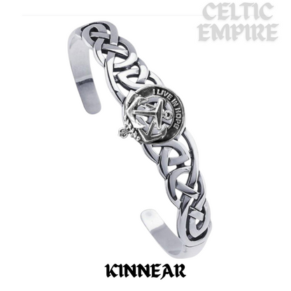 Kinnear Family Clan Crest Celtic Cuff Bracelet