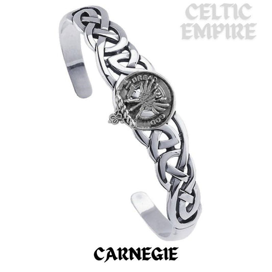 Carnegie Family Clan Crest Celtic Cuff Bracelet