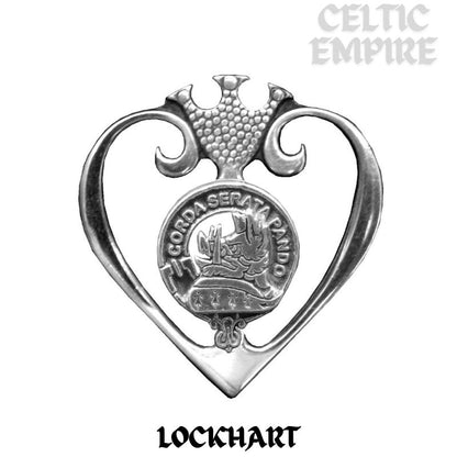 Lockhart Family Clan Crest Luckenbooth Brooch or Pendant