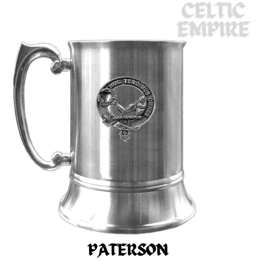 Paterson Scottish Family Clan Crest Badge Tankard