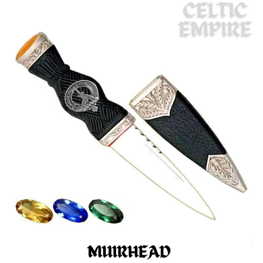 Muirhead Family Clan Crest Sgian Dubh, Scottish Knife