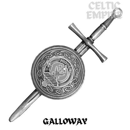 Galloway Scottish Family Clan Dirk Shield Kilt Pin