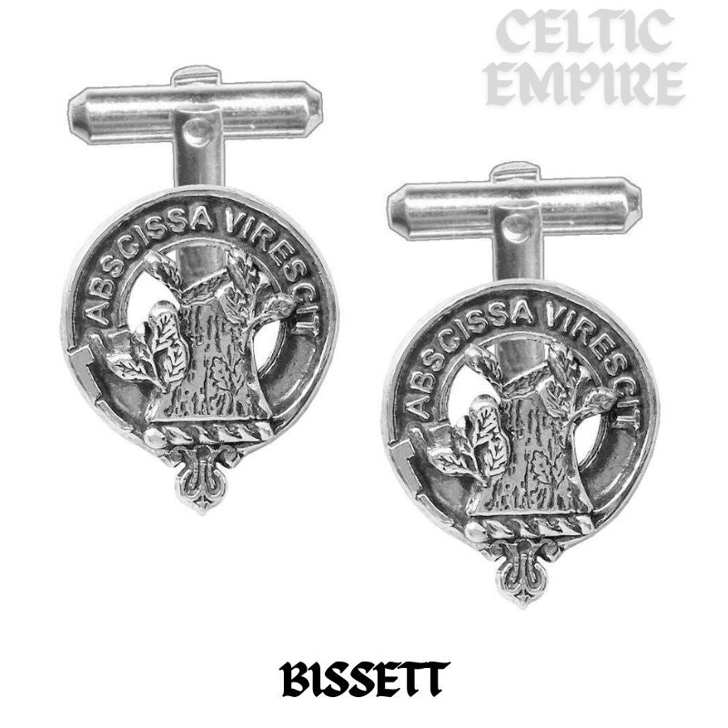 Bisset Scottish Family Clan Crest Cufflinks